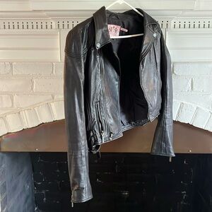 Juicy Couture black leather jacket size L